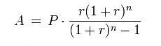 Standard Amortization Formula